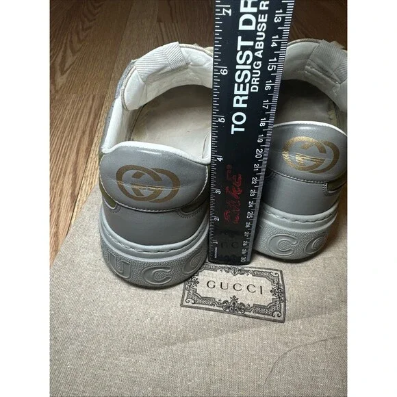 Gucci GG Chunky Monogram Sneakers Men Olive/Grey-Beige Size UK 8 - Picture 12 of 12
